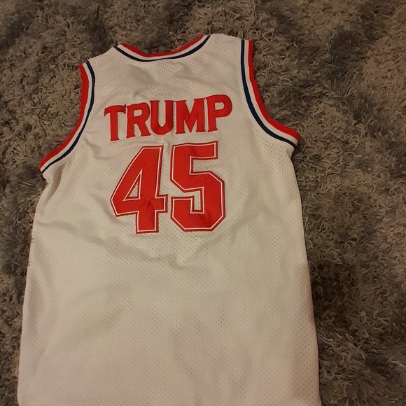 Men’s Small White USA jersey Donald Trump 45 President - Picture 4 of 6